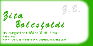 zita bolcsfoldi business card